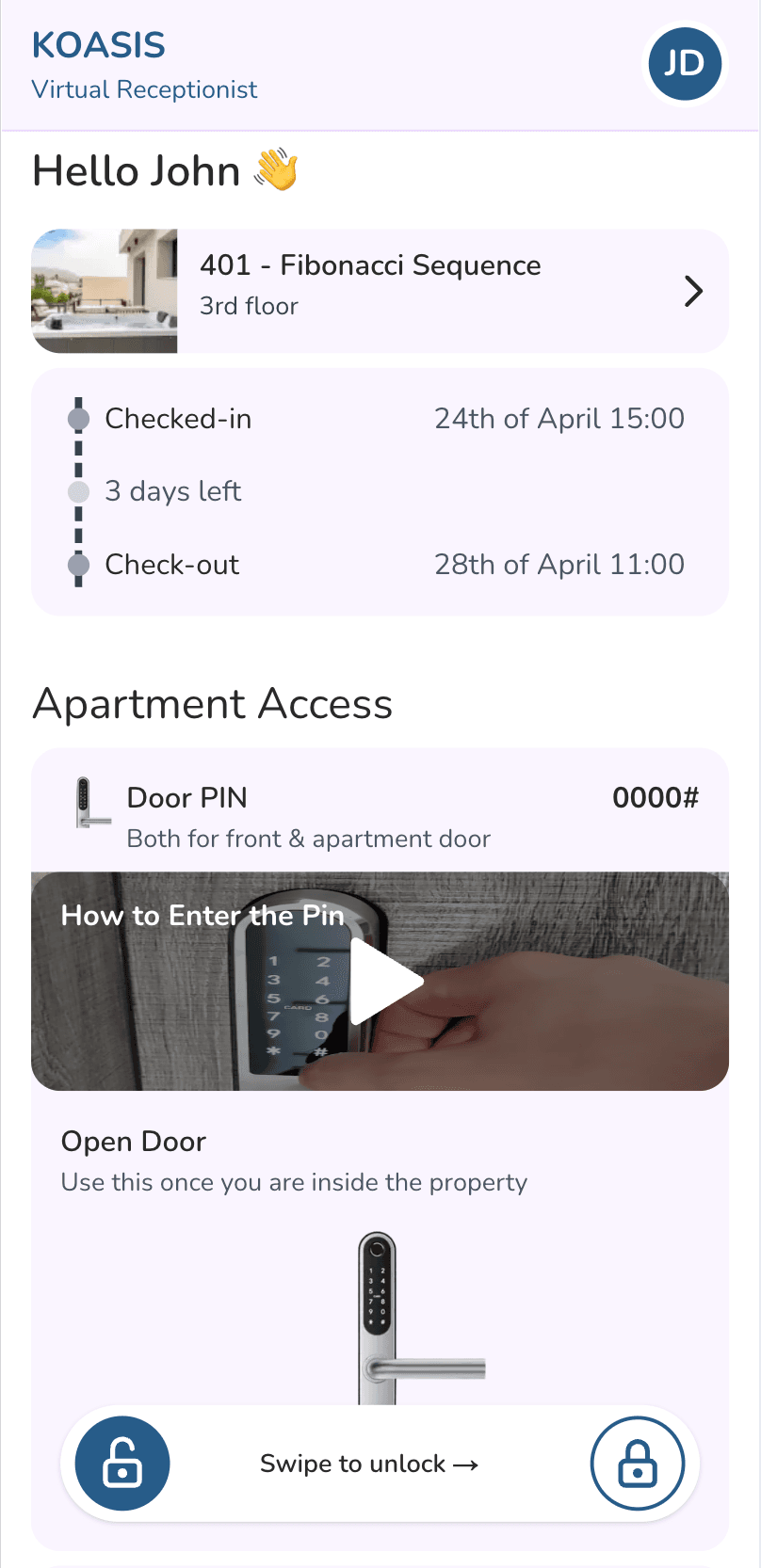 Your reservation and access in one place